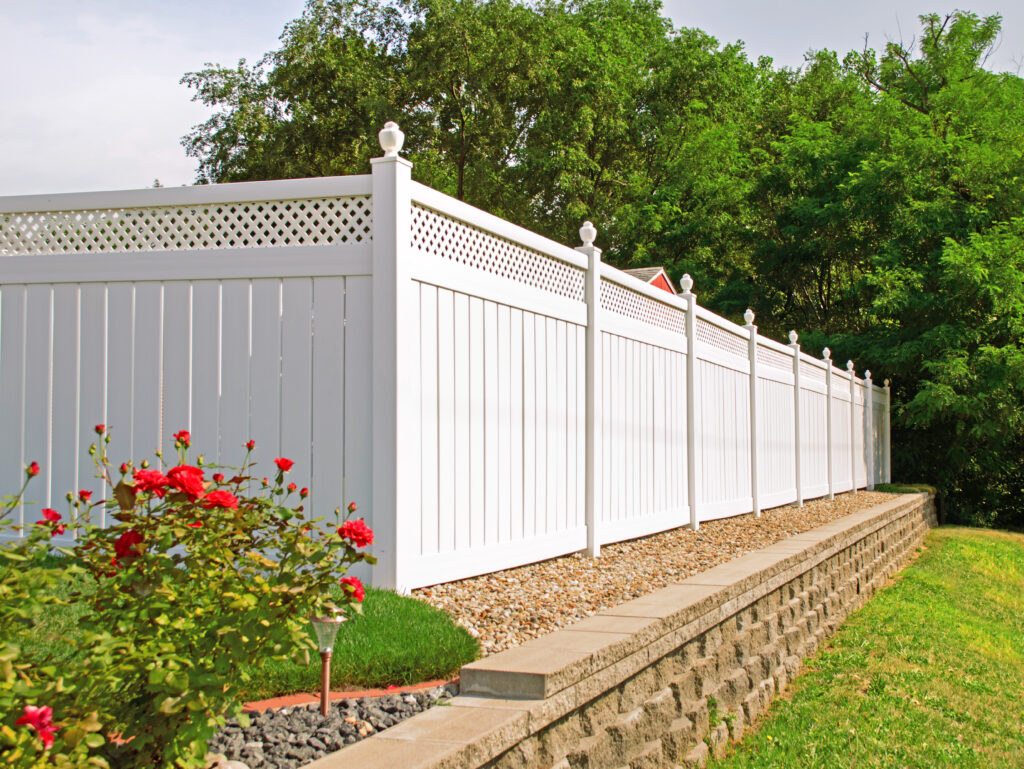 White Vinyl Picket Fence - Residential