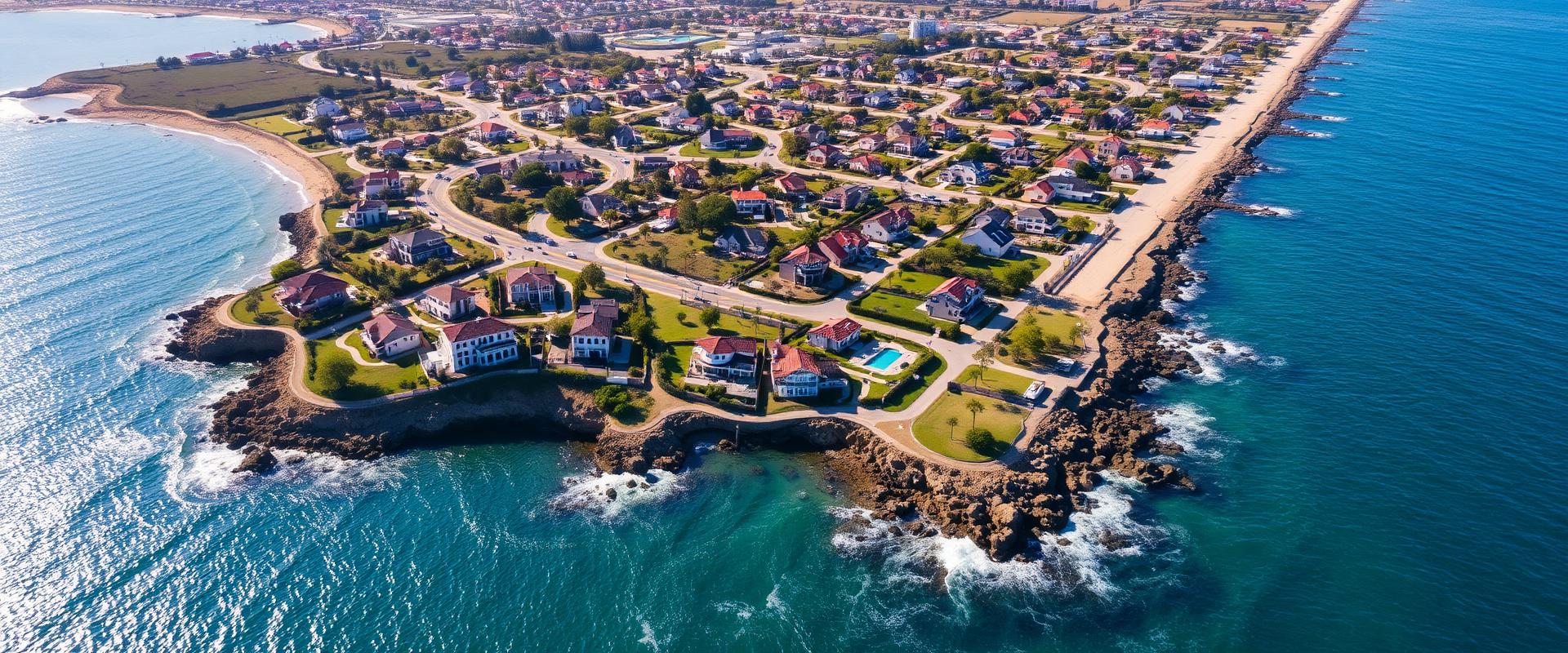 Orange County California coastline with beautiful homes