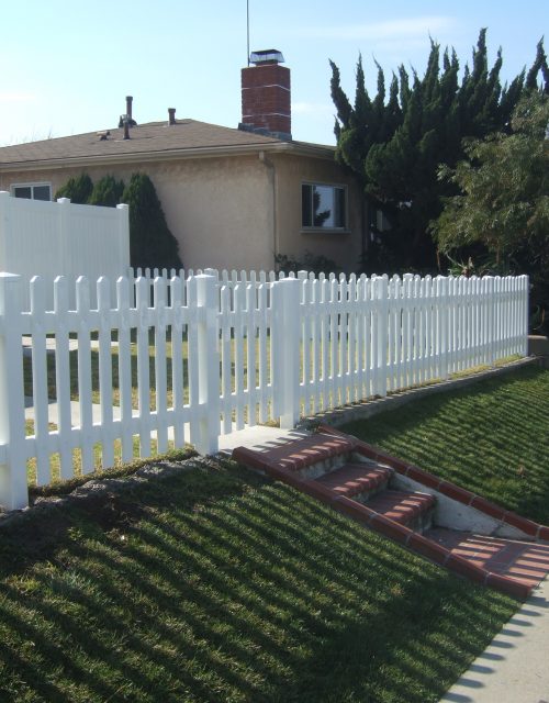 vinyl straight picket fence, straight dog ear picket white vinyl fence gate