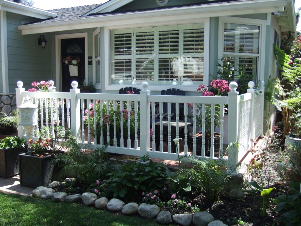 durable vinyl porch railing