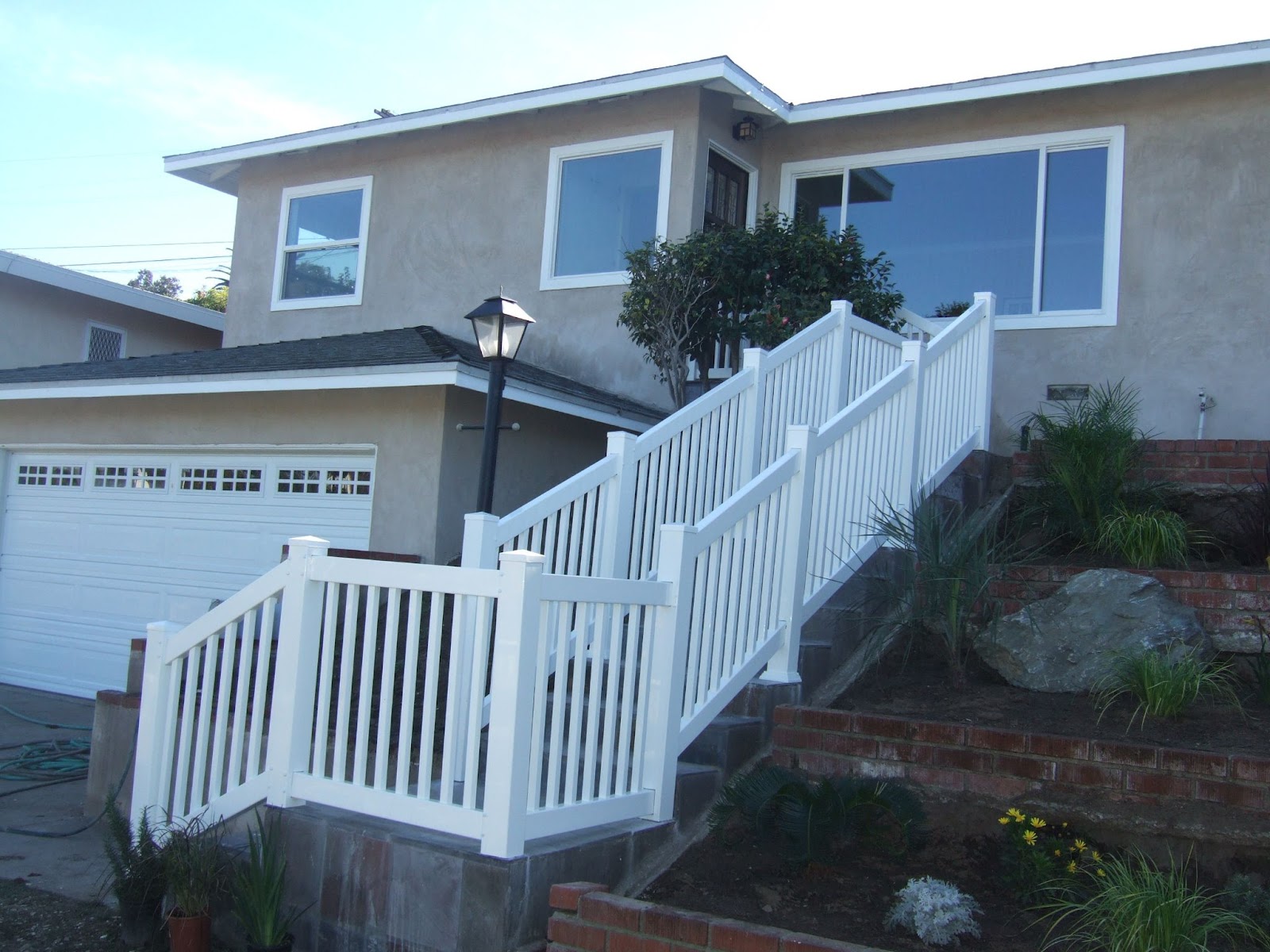 durable vinyl stair railing