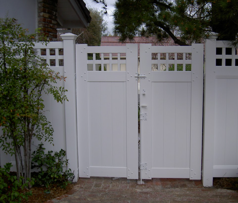 elegant white vinyl gates