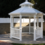 GnG Vinyl Fencing Vinyl Gazebo with one Cupla