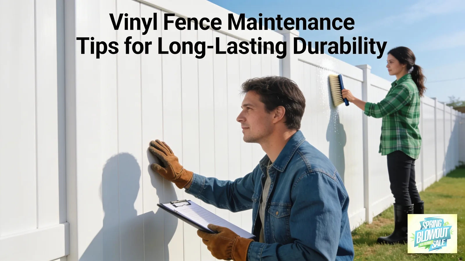 Vinyl fencing is marketed as low maintenance, but some upkeep is still required to preserve